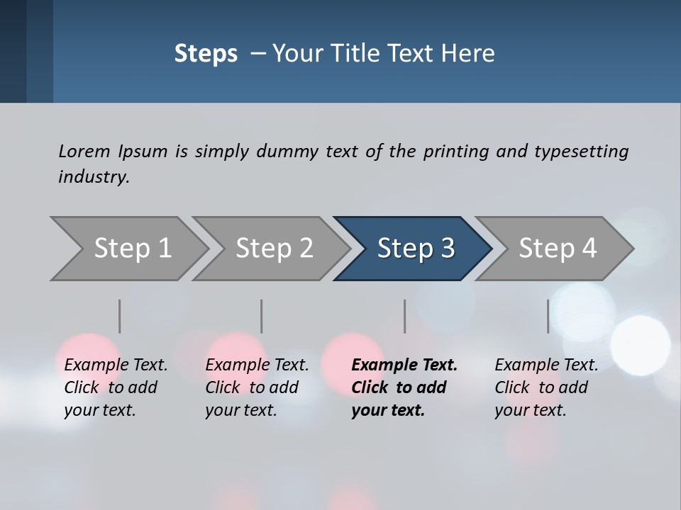 A Blurry Image Of A City Street At Night PowerPoint Template