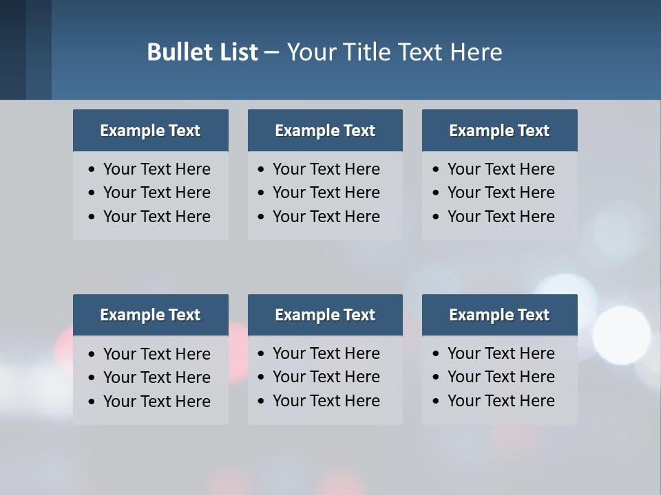 A Blurry Image Of A City Street At Night PowerPoint Template