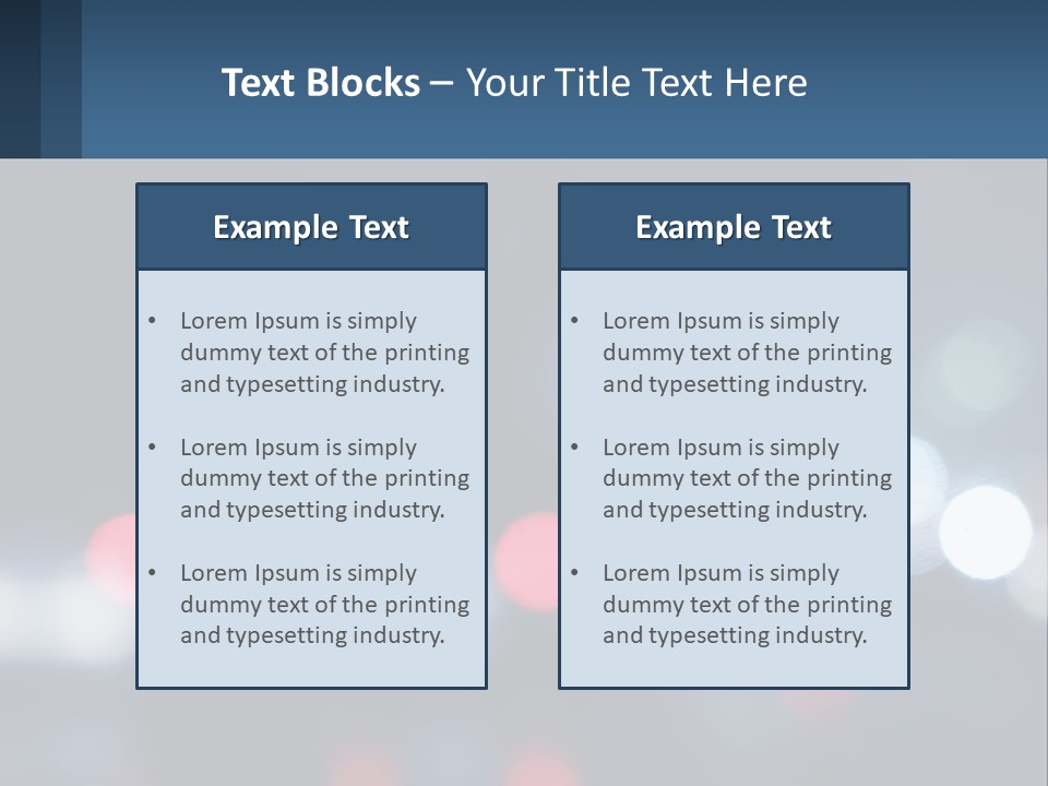 A Blurry Image Of A City Street At Night PowerPoint Template