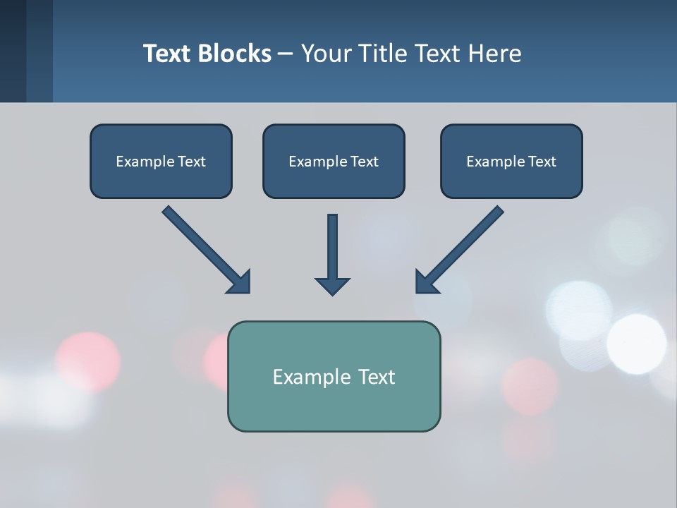A Blurry Image Of A City Street At Night PowerPoint Template