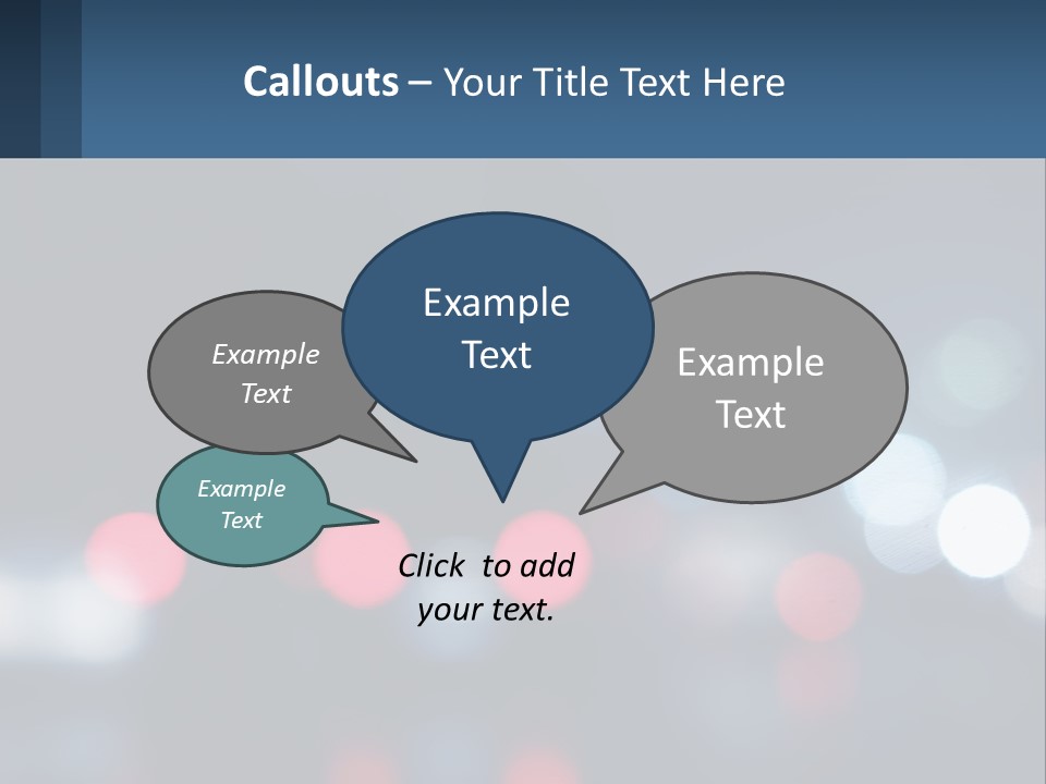 A Blurry Image Of A City Street At Night PowerPoint Template