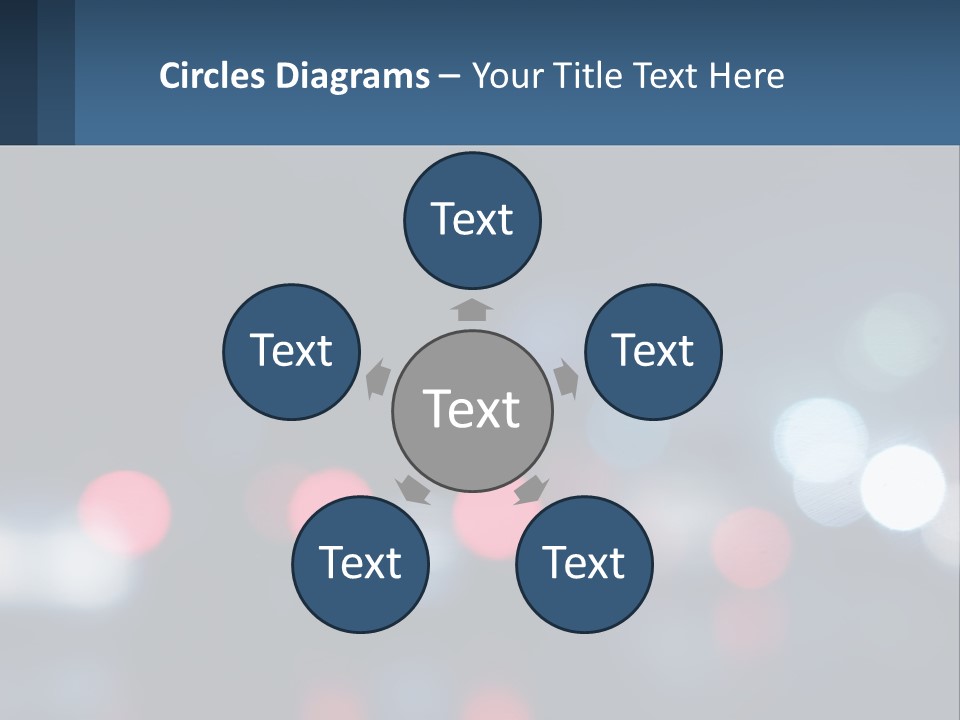 A Blurry Image Of A City Street At Night PowerPoint Template