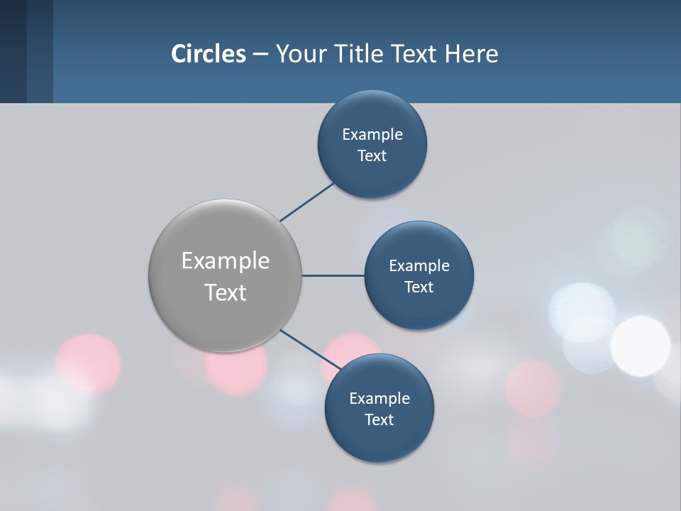 A Blurry Image Of A City Street At Night PowerPoint Template