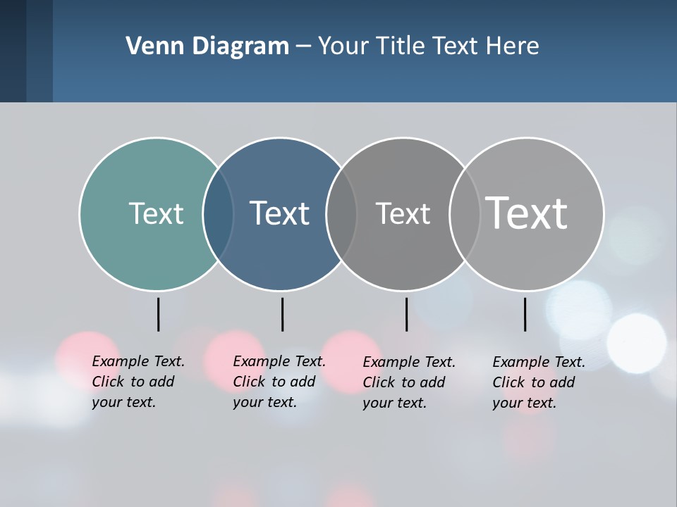 A Blurry Image Of A City Street At Night PowerPoint Template