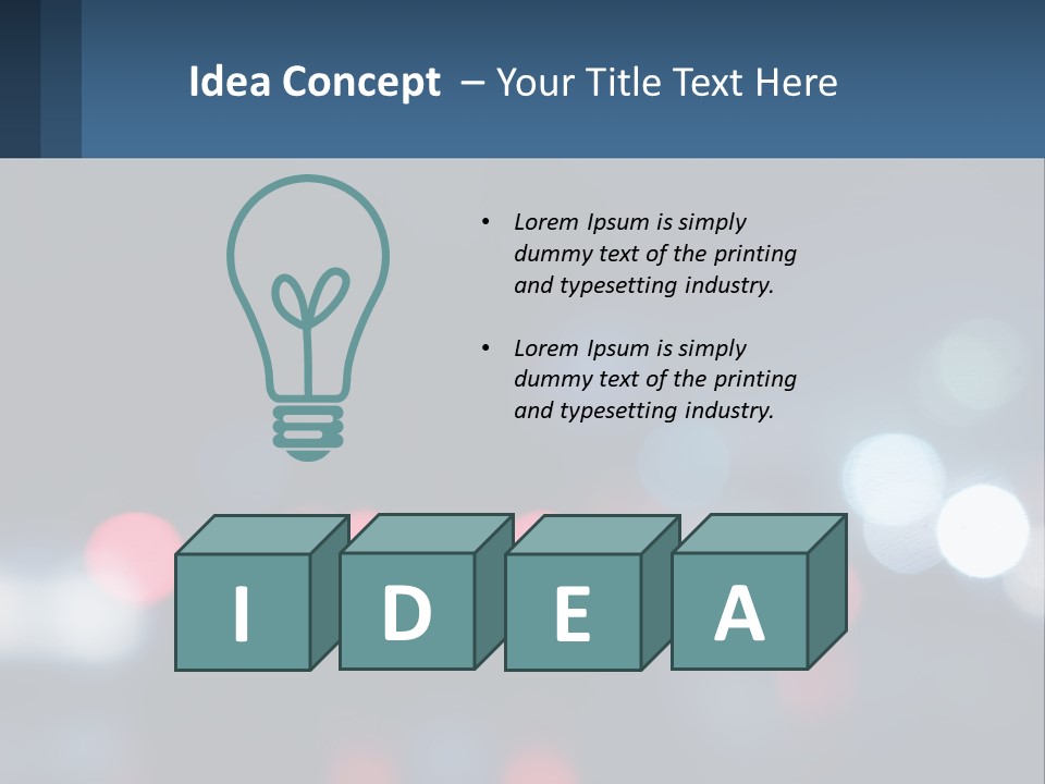 A Blurry Image Of A City Street At Night PowerPoint Template