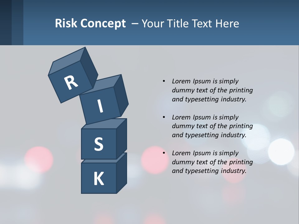 A Blurry Image Of A City Street At Night PowerPoint Template