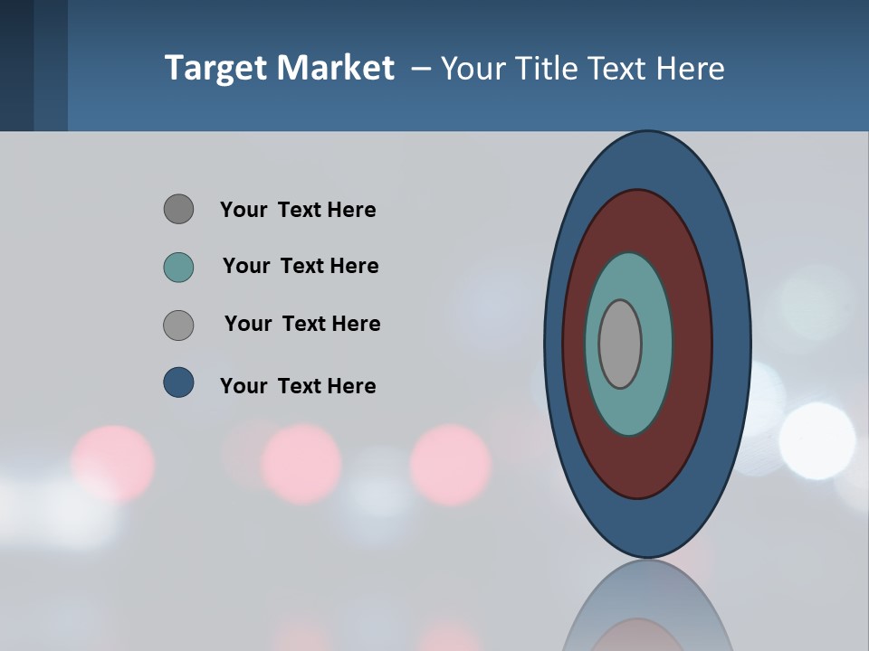 A Blurry Image Of A City Street At Night PowerPoint Template