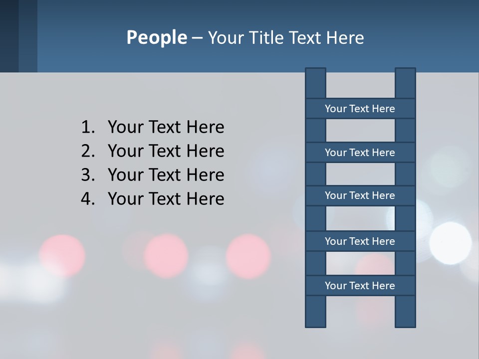 A Blurry Image Of A City Street At Night PowerPoint Template