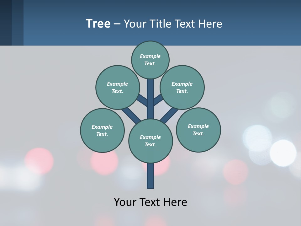 A Blurry Image Of A City Street At Night PowerPoint Template