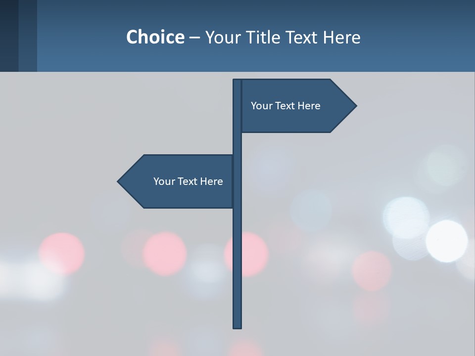 A Blurry Image Of A City Street At Night PowerPoint Template