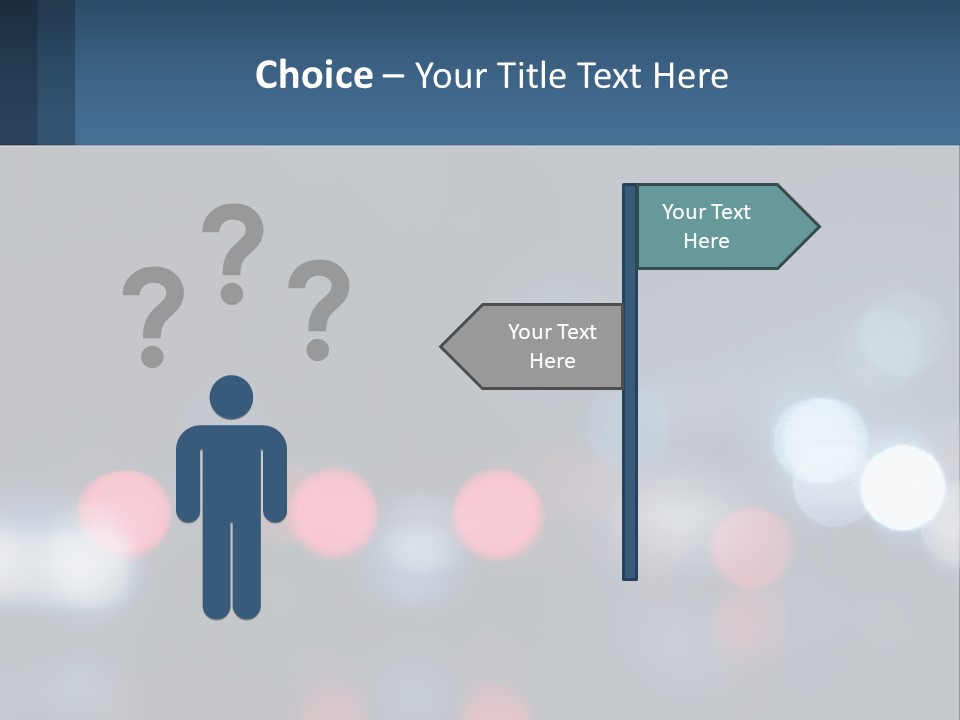 A Blurry Image Of A City Street At Night PowerPoint Template
