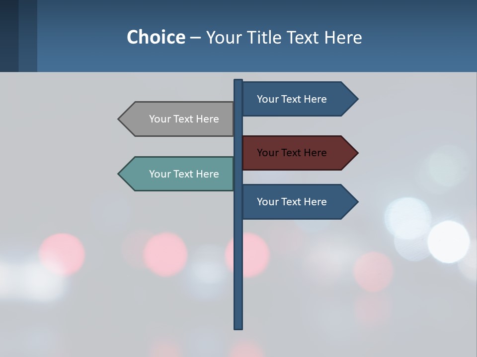 A Blurry Image Of A City Street At Night PowerPoint Template