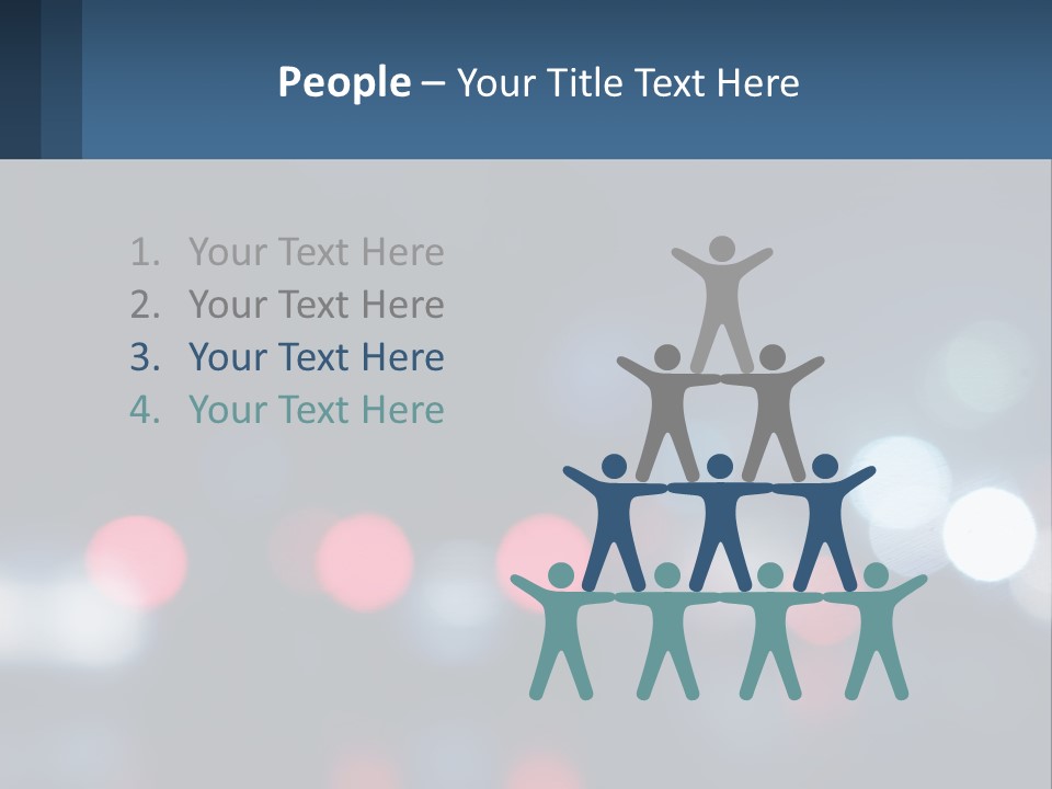 A Blurry Image Of A City Street At Night PowerPoint Template