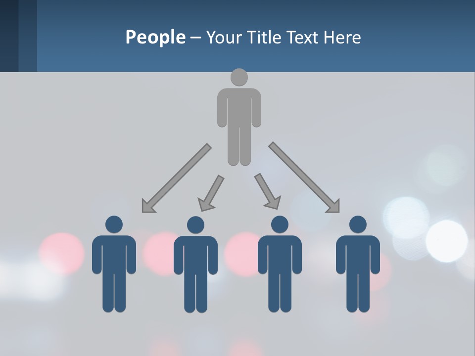 A Blurry Image Of A City Street At Night PowerPoint Template