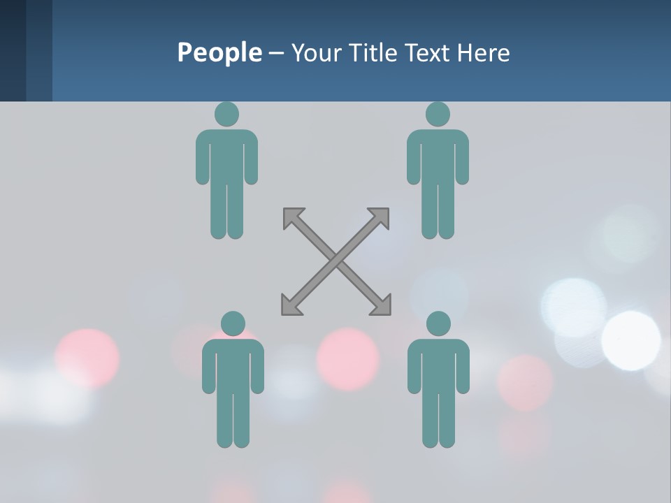 A Blurry Image Of A City Street At Night PowerPoint Template