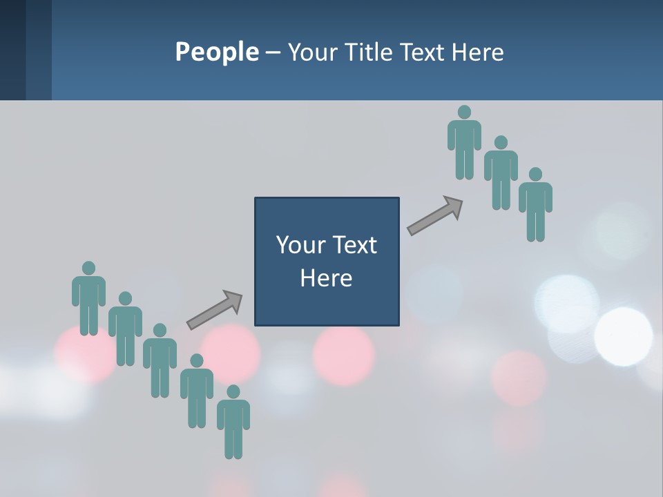 A Blurry Image Of A City Street At Night PowerPoint Template