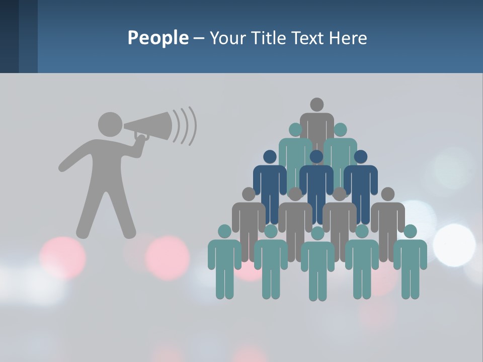 A Blurry Image Of A City Street At Night PowerPoint Template