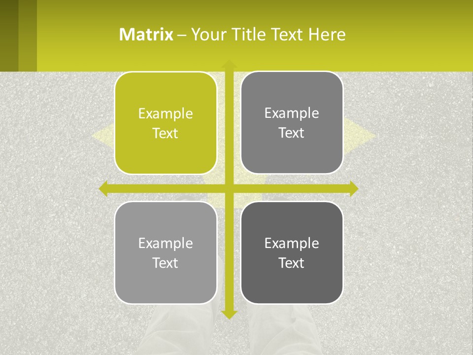 A Person Standing In Front Of A Yellow Arrow PowerPoint Template