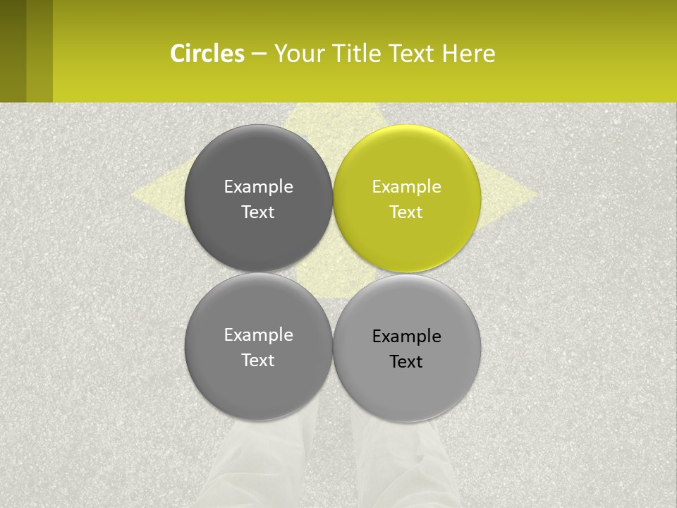 A Person Standing In Front Of A Yellow Arrow PowerPoint Template