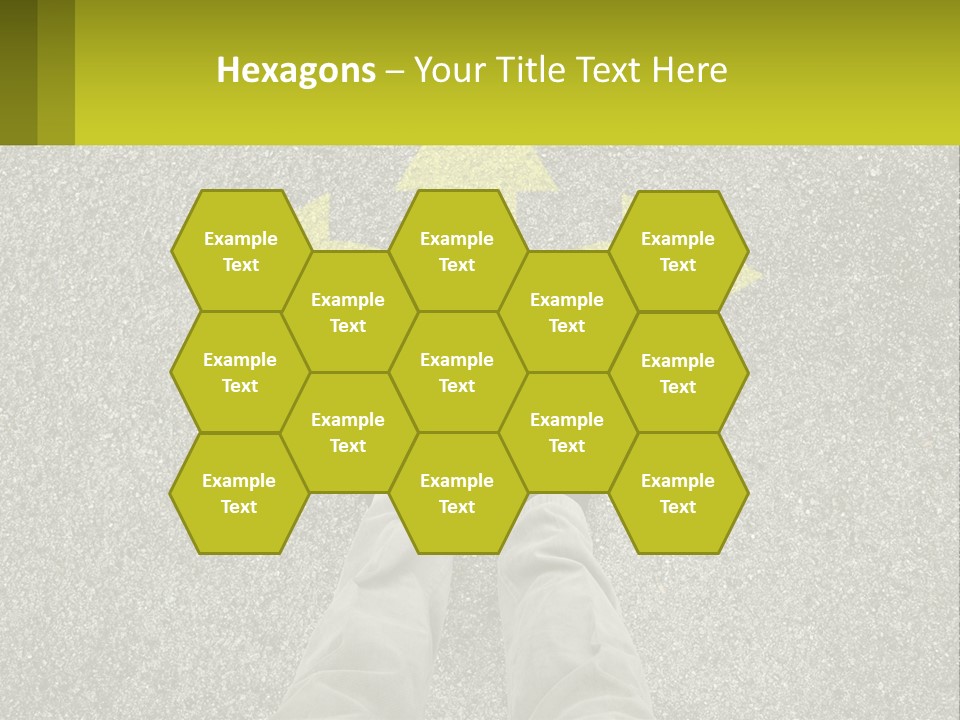 A Person Standing In Front Of A Yellow Arrow PowerPoint Template