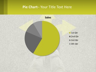 A Person Standing In Front Of A Yellow Arrow PowerPoint Template