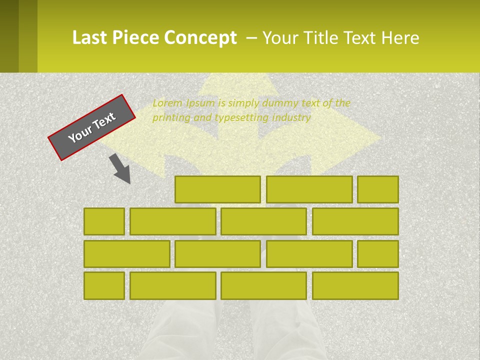 A Person Standing In Front Of A Yellow Arrow PowerPoint Template