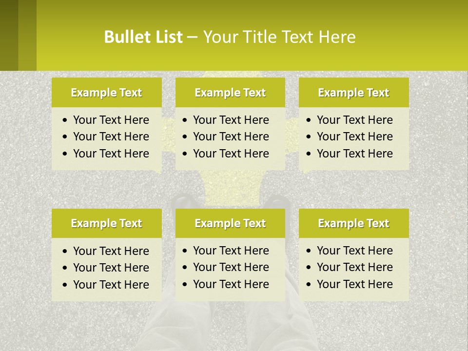 A Person Standing In Front Of A Yellow Arrow PowerPoint Template