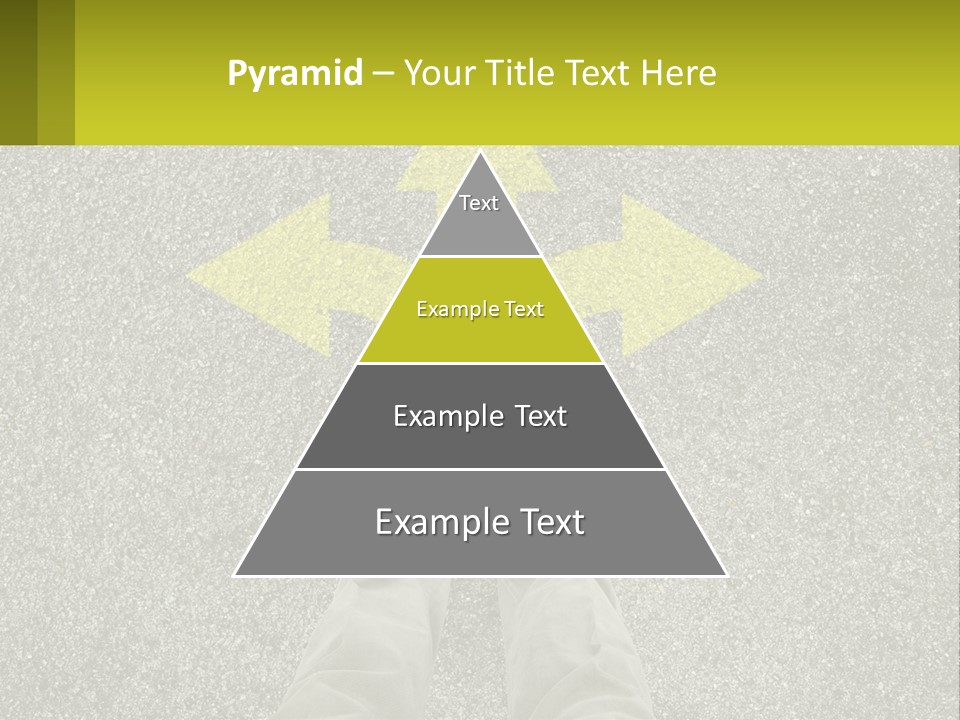 A Person Standing In Front Of A Yellow Arrow PowerPoint Template