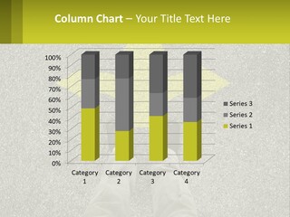 A Person Standing In Front Of A Yellow Arrow PowerPoint Template