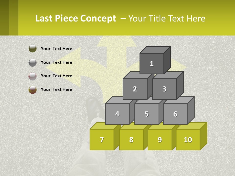 A Person Standing In Front Of A Yellow Arrow PowerPoint Template