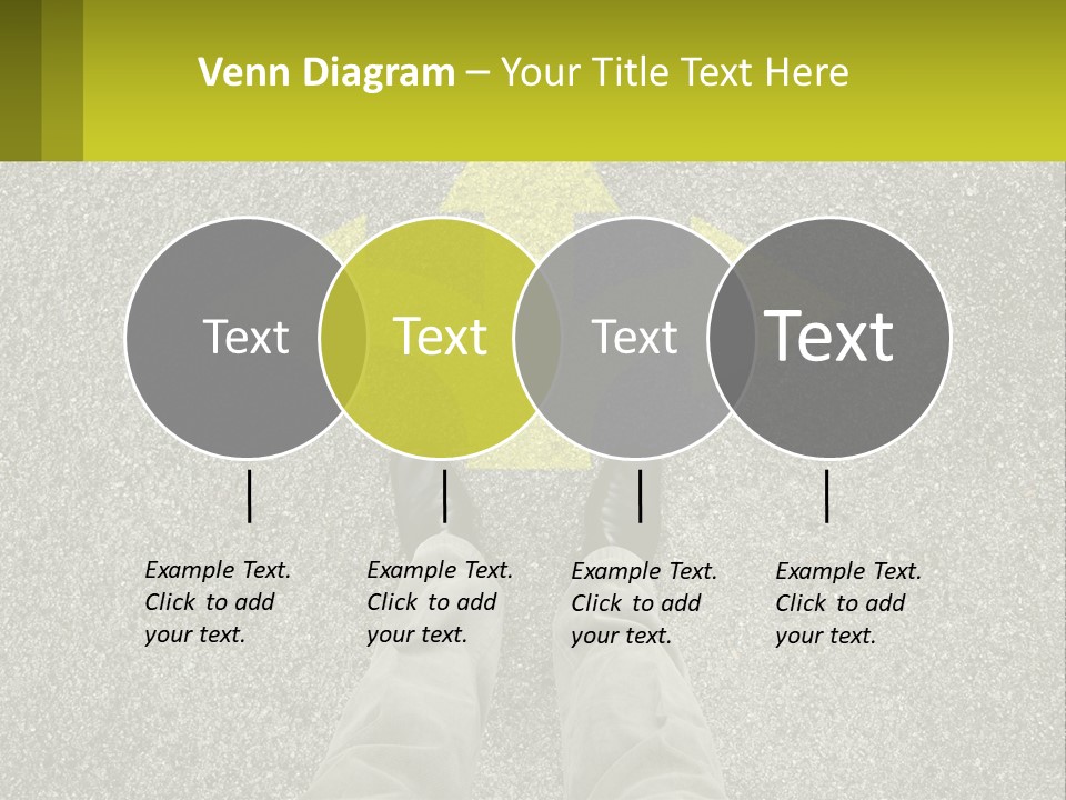 A Person Standing In Front Of A Yellow Arrow PowerPoint Template