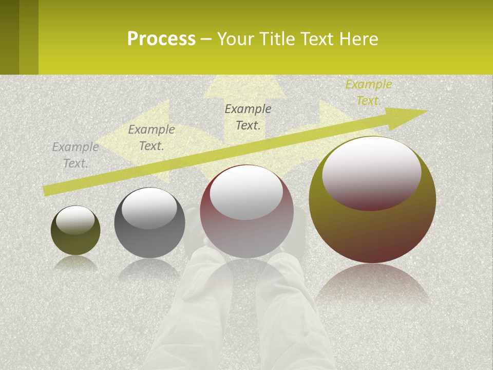 A Person Standing In Front Of A Yellow Arrow PowerPoint Template