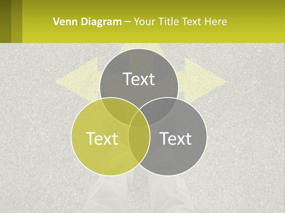 A Person Standing In Front Of A Yellow Arrow PowerPoint Template