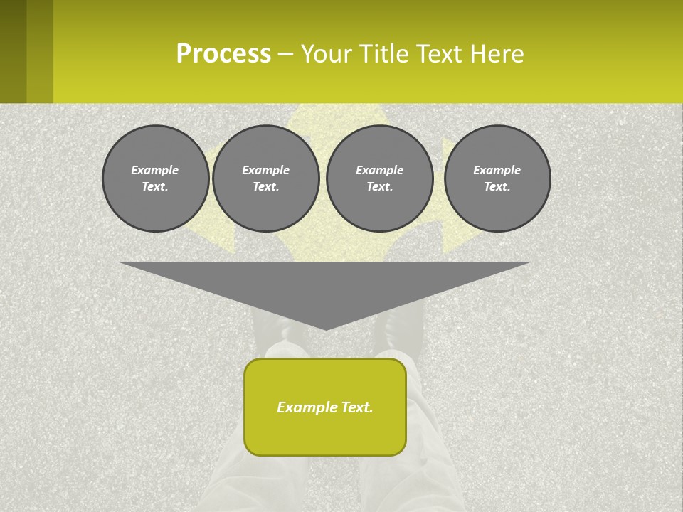 A Person Standing In Front Of A Yellow Arrow PowerPoint Template