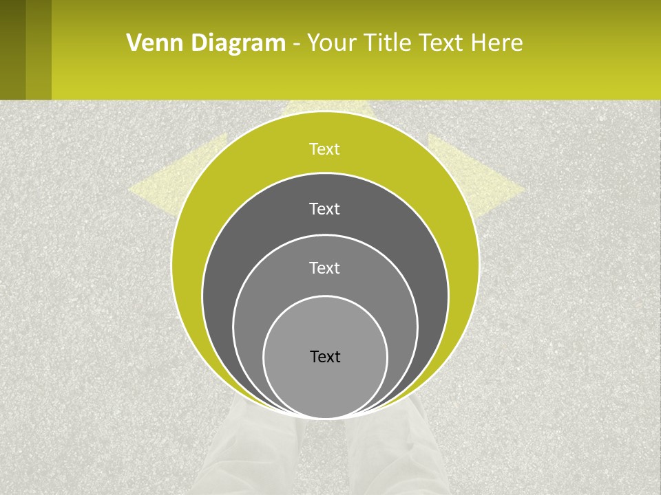 A Person Standing In Front Of A Yellow Arrow PowerPoint Template