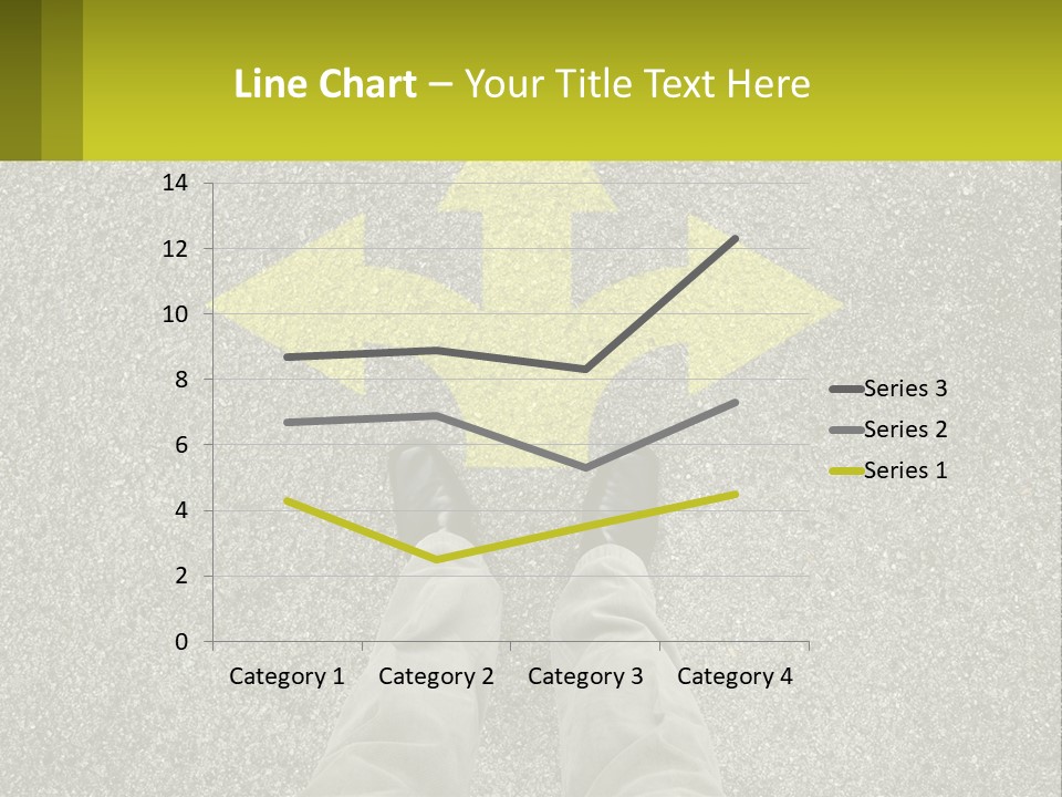 A Person Standing In Front Of A Yellow Arrow PowerPoint Template