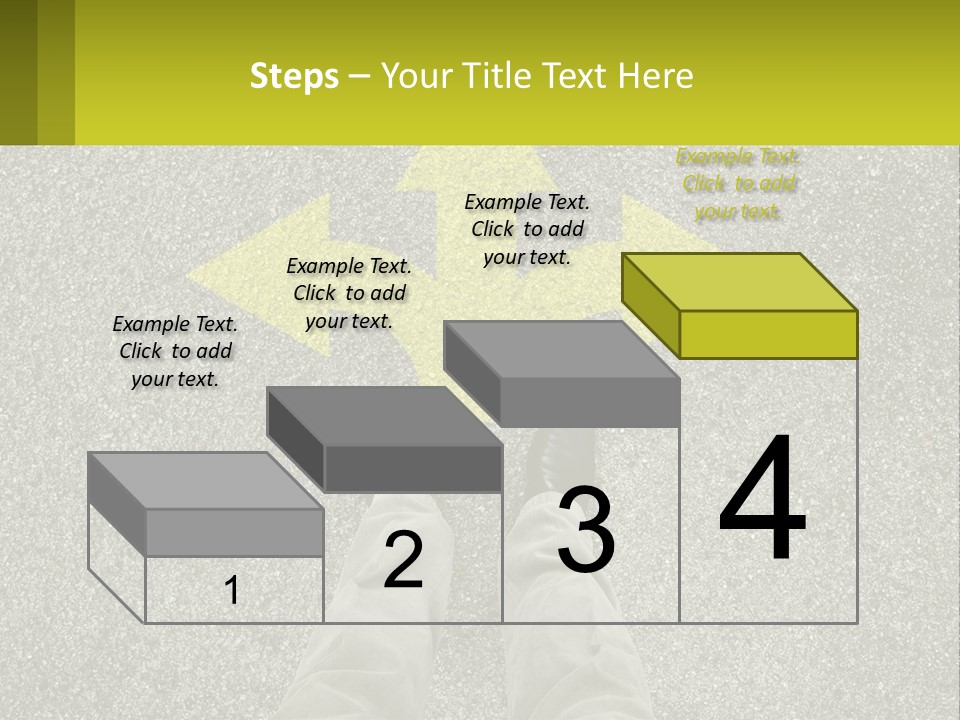 A Person Standing In Front Of A Yellow Arrow PowerPoint Template