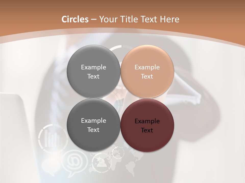 A Woman In A Business Suit Touching A Touch Screen PowerPoint Template
