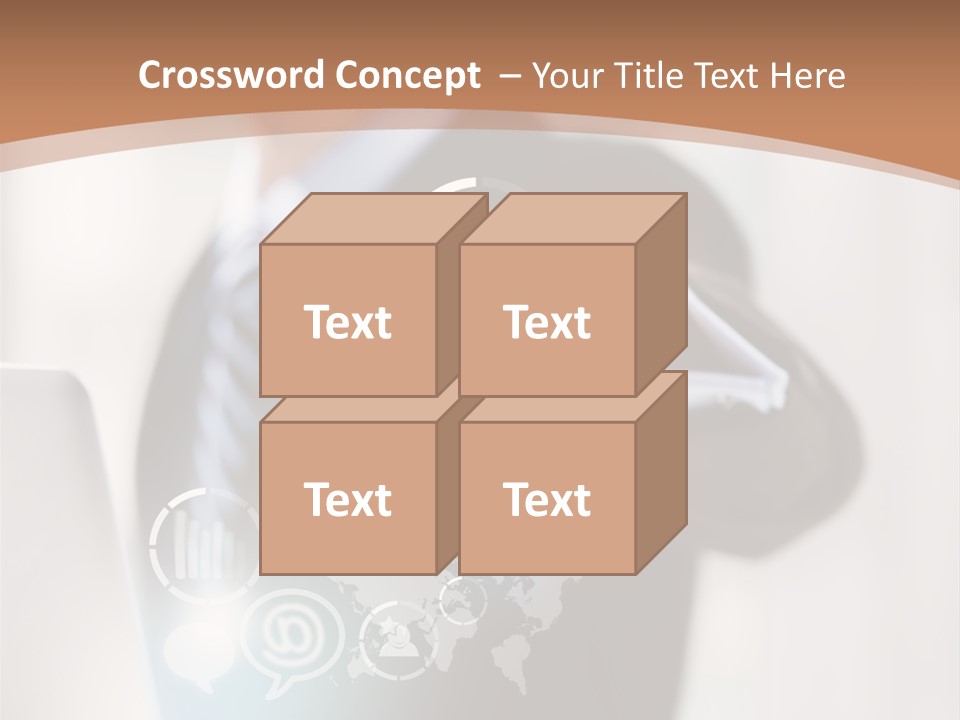 A Woman In A Business Suit Touching A Touch Screen PowerPoint Template