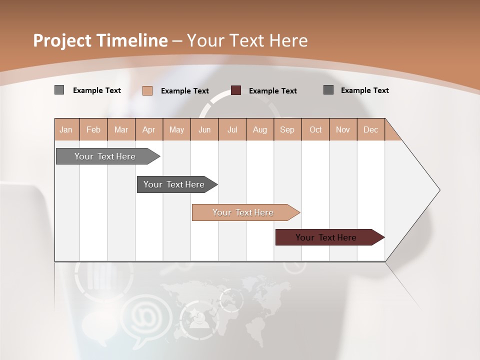A Woman In A Business Suit Touching A Touch Screen PowerPoint Template