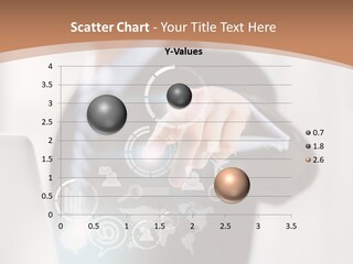 A Woman In A Business Suit Touching A Touch Screen PowerPoint Template