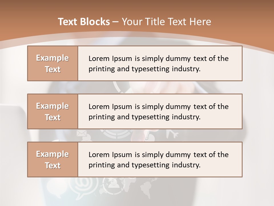 A Woman In A Business Suit Touching A Touch Screen PowerPoint Template