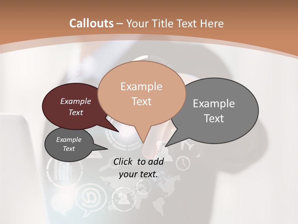 A Woman In A Business Suit Touching A Touch Screen PowerPoint Template