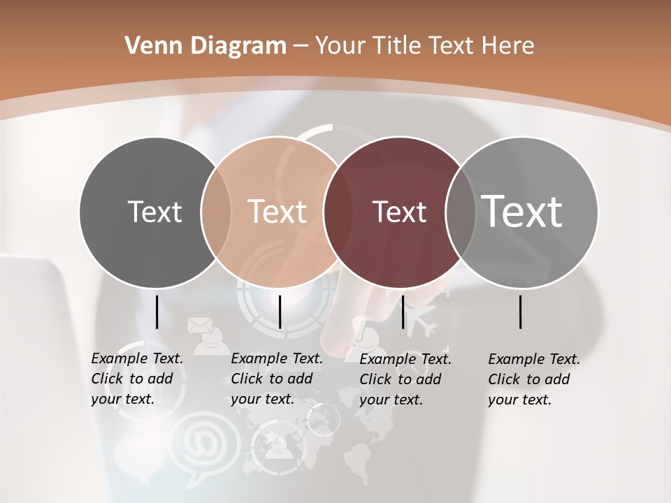A Woman In A Business Suit Touching A Touch Screen PowerPoint Template