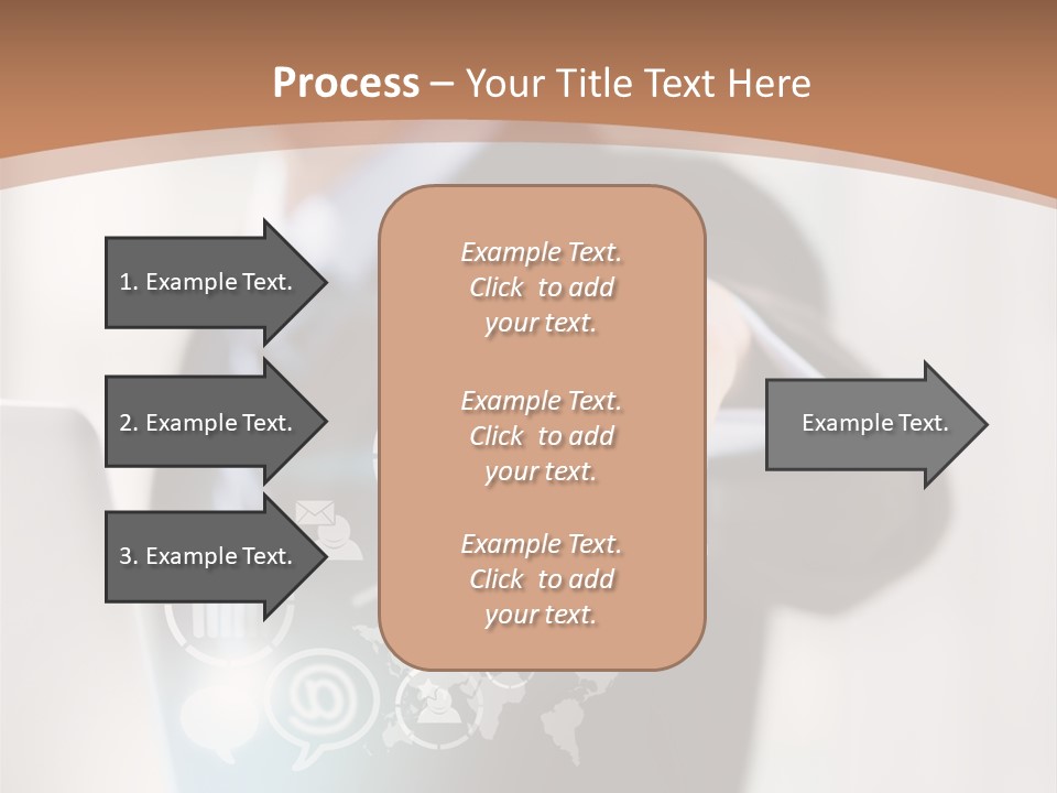A Woman In A Business Suit Touching A Touch Screen PowerPoint Template