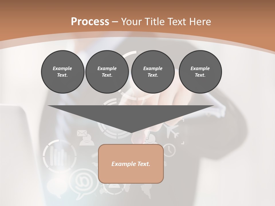 A Woman In A Business Suit Touching A Touch Screen PowerPoint Template