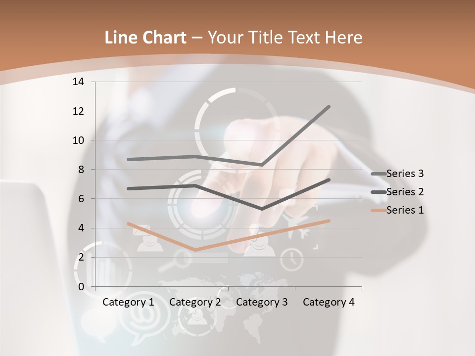 A Woman In A Business Suit Touching A Touch Screen PowerPoint Template