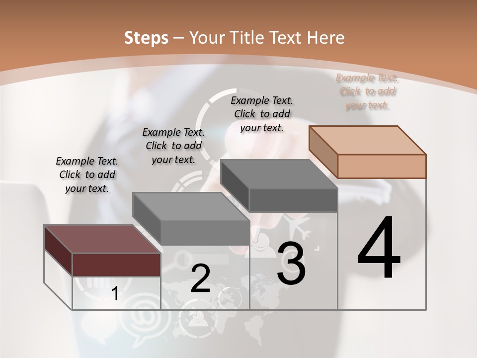 A Woman In A Business Suit Touching A Touch Screen PowerPoint Template
