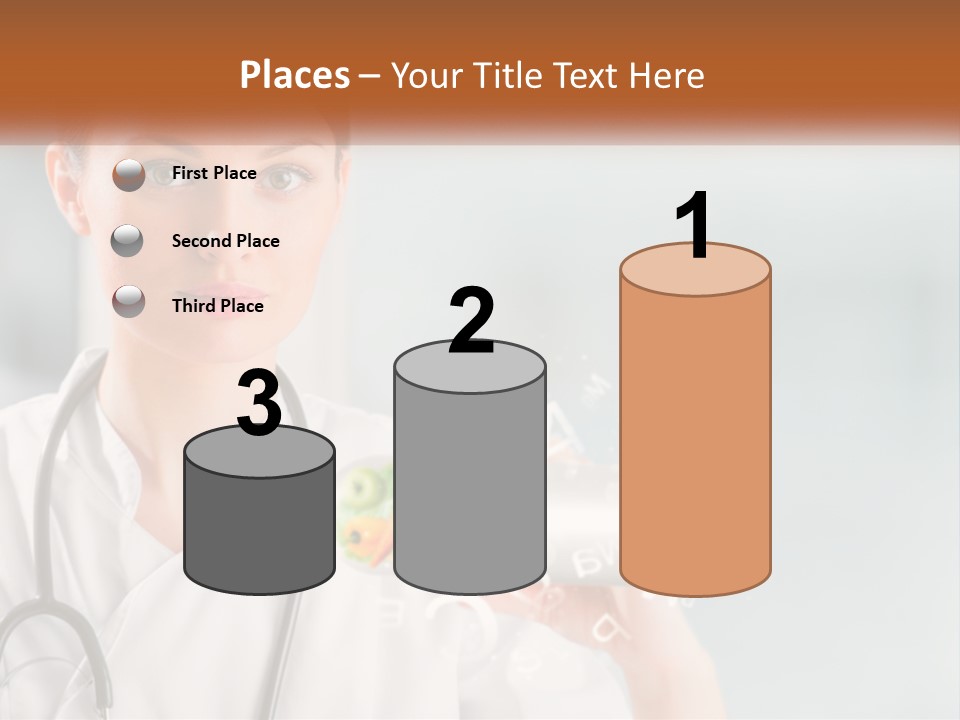 A Woman Doctor Is Holding A Plate Of Food PowerPoint Template
