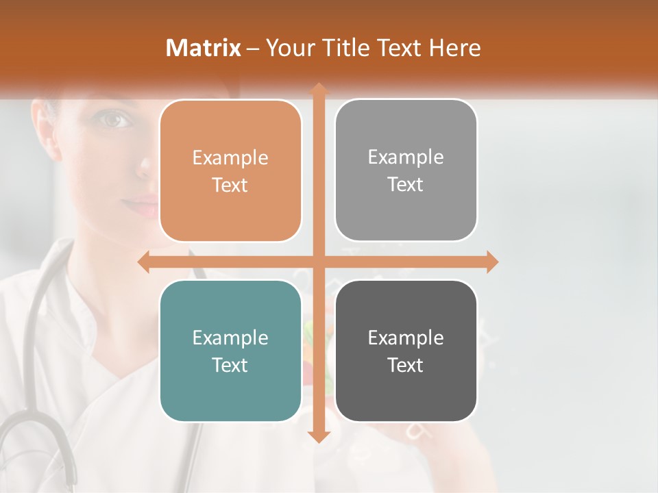 A Woman Doctor Is Holding A Plate Of Food PowerPoint Template